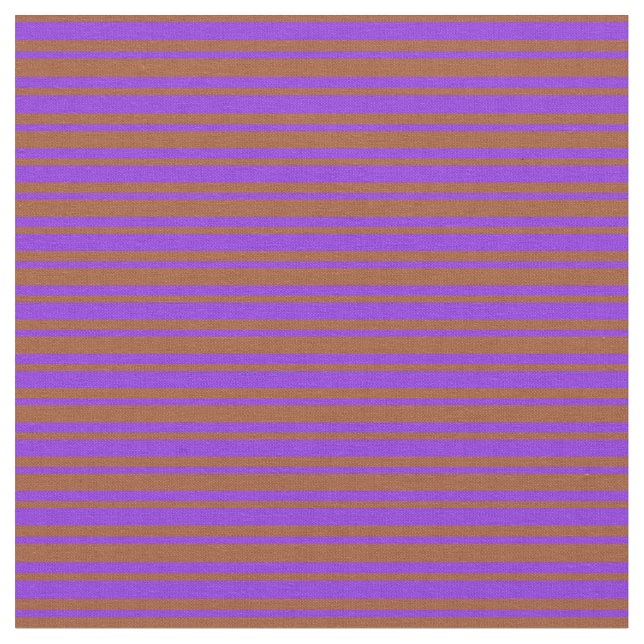 Sienna & Purple Coloured Striped Pattern Fabric (Close Up)
