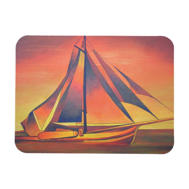 Sienna Sails at Sunset Magnet (Horizontal)