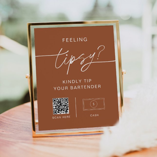 SIENNA Sentiment Tipsy Sign, Venmo Cash App Poster (Créateur téléchargé)