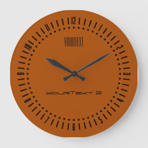 Sienna Solid Colour to Personalize on a Large Clock