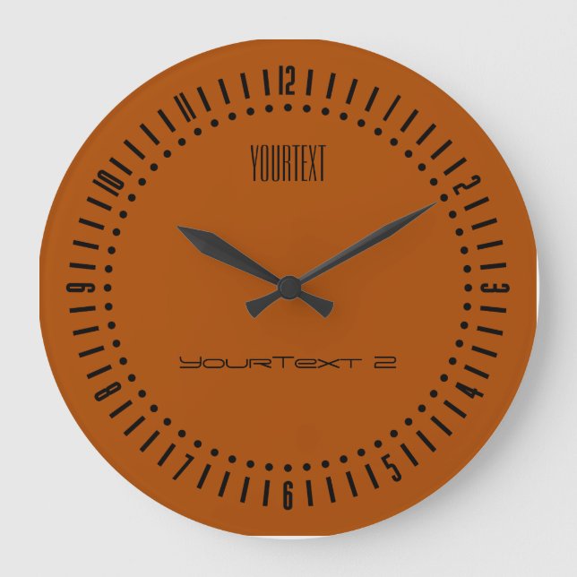 Sienna Solid Colour to Personalize on a Large Clock (Front)