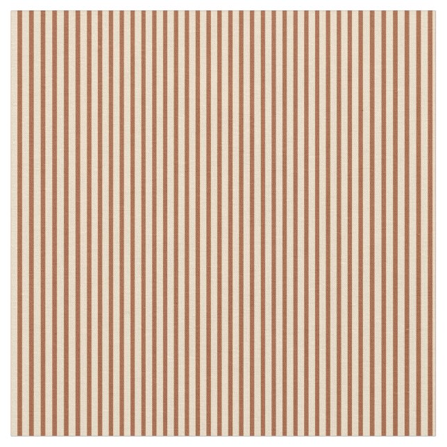 Sienna & Tan Coloured Stripes Pattern Fabric (Close Up)