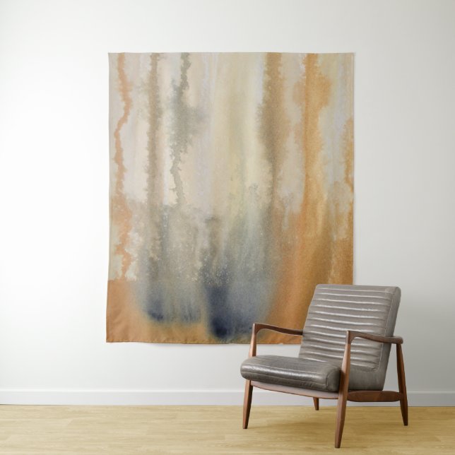 Sienna Wilds Watercolor Abstract Tapestry (In Situ)