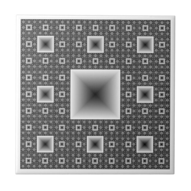 Sierpiński Carpet fractal Tile (Front)
