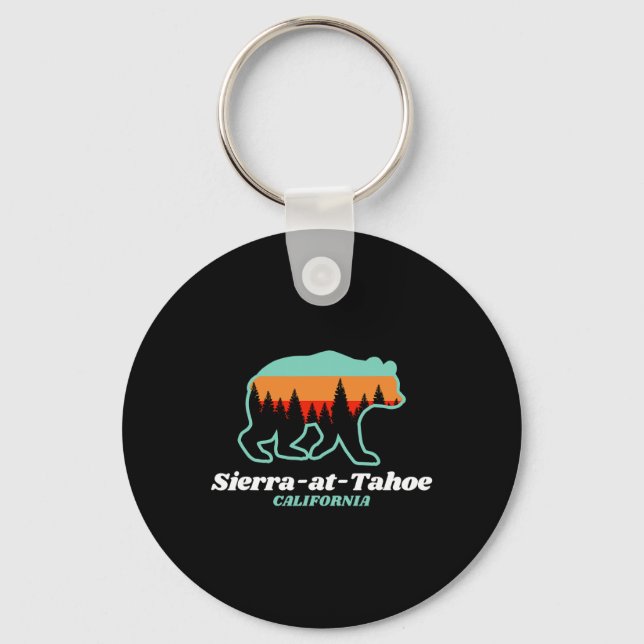 Sierra-at-tahoe Skiing Snowboarding California Bea Keychain (Front)