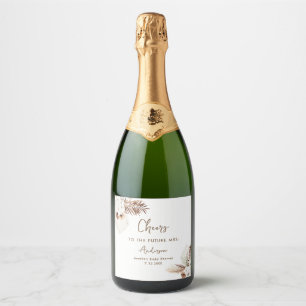 SIERRA Bohemian Bridal Shower Mini Sparkling Wine Label