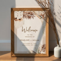 SIERRA Bohemian Mariage Welcome Poster