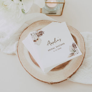 SIERRA Bohemian Pampas Bridal Shower Napkin