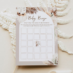 SIERRA Boho Baby Shower Bingo Game Card