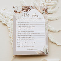 SIERRA Boho Dad Jokes Baby Shower Game Card