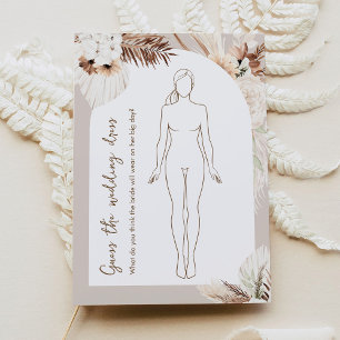 SIERRA Boho Guess The Dress Bridal Shower Game Invitation
