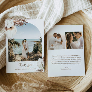 SIERRA Boho Mariage Photo Carte de remerciements