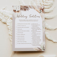 SIERRA Boho Wedding Traditions Bridal Shower Game