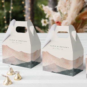 Sierra Dusk Desert Mountain Sunset Wedding Favor Box
