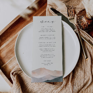 Sierra Dusk   Desert Mountain Sunset Wedding Menu