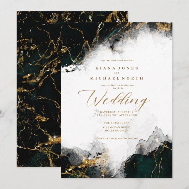 Sierra Jack ID644 gr/wht Invitation (Front/Back)