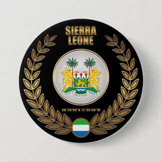 Sierra Leone Coat of Arms 3 Inch Round Button
