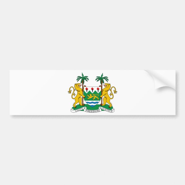 Sierra Leone Coat of Arms Bumper Sticker (Front)