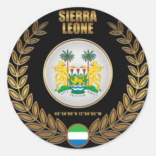 Sierra Leone Coat of Arms Classic Round Sticker