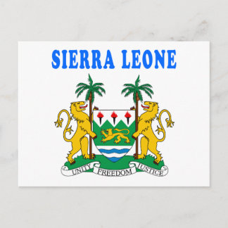 Sierra Leone Coat Of Arms Designs Postcard