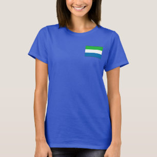 Sierra Leone Drapeau et carte dk T-Shirt