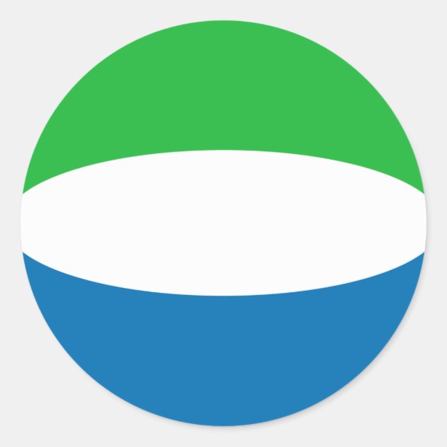 Sierra Leone Fisheye Flag Sticker (Front)