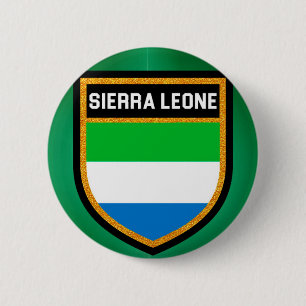 Sierra Leone Flag 2 Inch Round Button