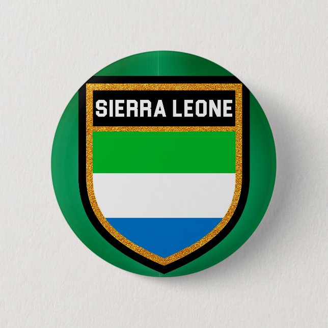 Sierra Leone Flag 2 Inch Round Button (Front)