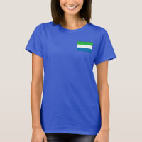Sierra Leone Flag and Map dk T-Shirt