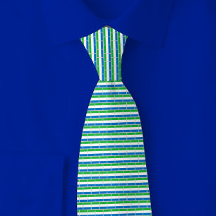 Sierra Leone Flag Brick Pattern Tie