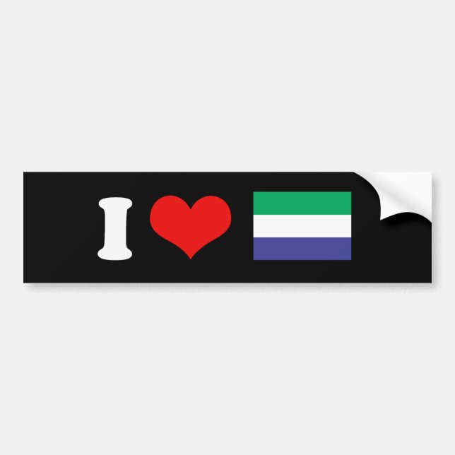Sierra Leone Flag Bumper Sticker (Front)