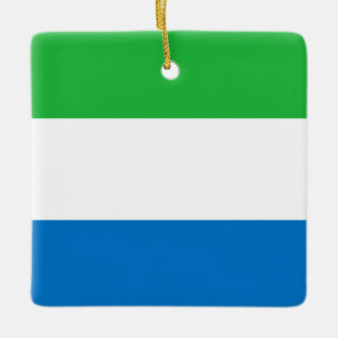 Sierra Leone Flag  Ceramic Ornament