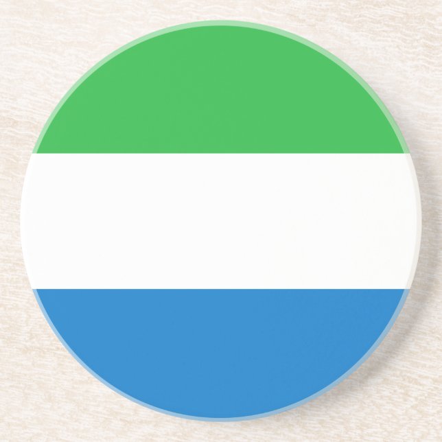 Sierra Leone Flag Coaster (Front)