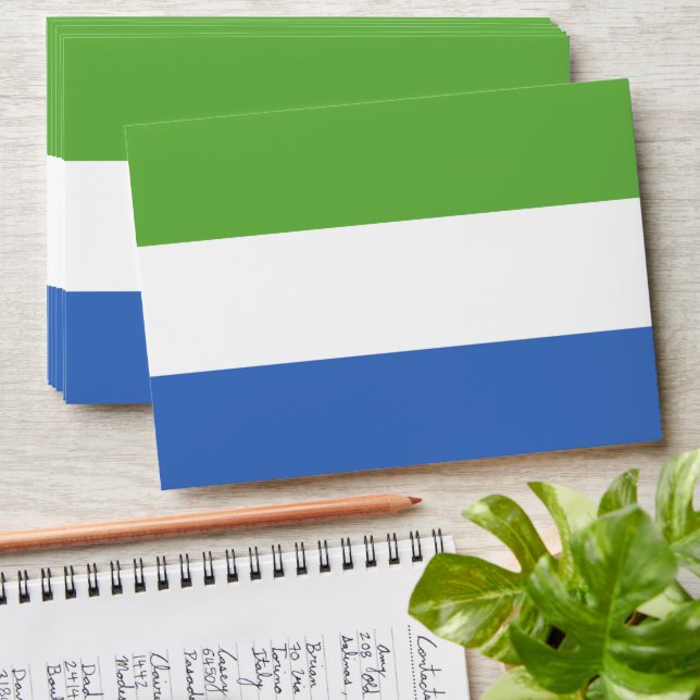 Sierra Leone flag Envelope (Stacked)