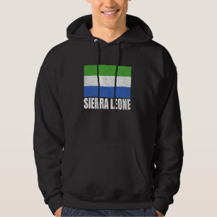 Sierra Leone Flag Grunge Vintage Souvenir Sierra L Hoodie