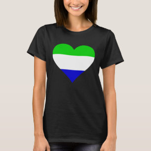 Sierra Leone Flag Heart Sierra Leone Gifts Love Si T-Shirt
