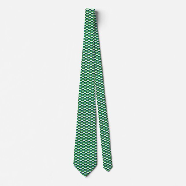 Sierra Leone Flag Hearts Tie (Front)