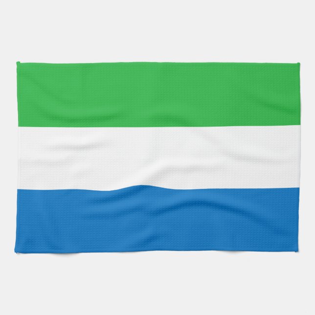 Sierra Leone Flag Kitchen Towel (Horizontal)