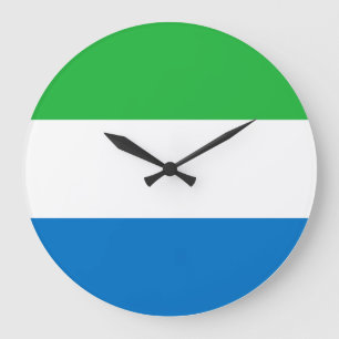Sierra Leone Flag Large Clock