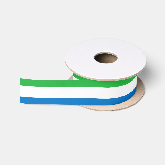 Sierra Leone Flag Official Colours Satin Ribbon (Spool)