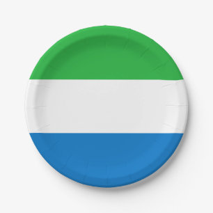 Sierra Leone Flag Paper Plate