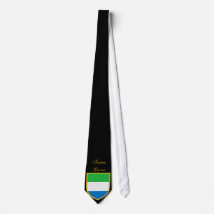 Sierra Leone Flag Personalized Tie