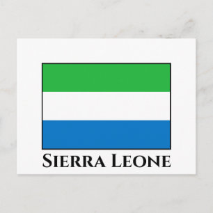 Sierra Leone Flag Postcard