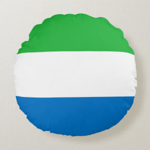 Sierra Leone Flag Round Pillow