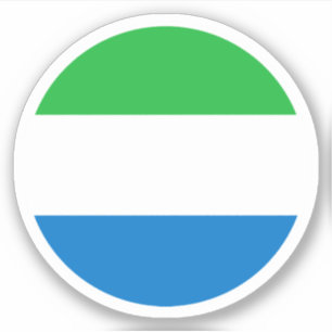 Sierra Leone Flag Round Sticker