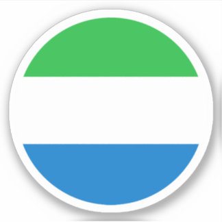 Sierra Leone Flag Round Sticker