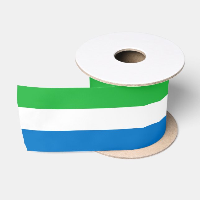 Sierra Leone Flag Satin Ribbon (Spool)