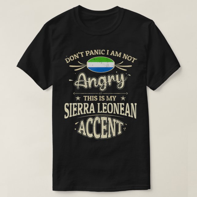 Sierra Leone Flag Souvenirs for Sierra Leoneans Me T-Shirt (Design Front)