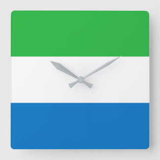 Sierra Leone Flag Square Wall Clock