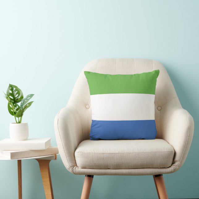 Sierra Leone flag Throw Pillow (Chair)